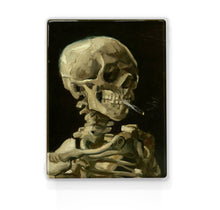Load image into Gallery viewer, Laqueprint, Skeleton head with a lit cigarette - Vi...: 19.5 x 26 cm / 100% PEFC certified wood.
The inks and varnishes used are Greenguard Certified