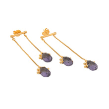 Load image into Gallery viewer, EARRINGS EARRINGS TEARS IOLITA: Labradorite