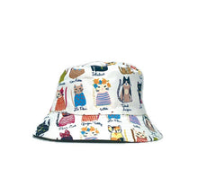 Load image into Gallery viewer, Reversible cat print bob: Black
