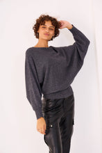 Load image into Gallery viewer, Cashmere boat-neck jumper - Orice: Navy / L/XL