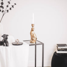 Load image into Gallery viewer, HV Leopard Candleholder - Gold- 10x10x26 cm