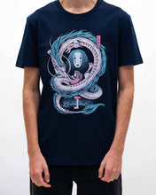 Load image into Gallery viewer, Haku Girl and Dragon T-shirt - Japanese graphic T-shirt: L