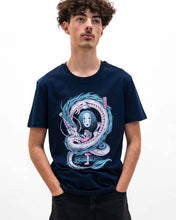 Load image into Gallery viewer, Haku Girl and Dragon T-shirt - Japanese graphic T-shirt: S