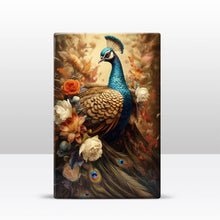 Load image into Gallery viewer, Peacock with flowers - Laqueprint - 19.5 x 30 cm - LP340