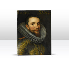 Load image into Gallery viewer, Laqueprint - Portrait of Ambrogio Spinola - Miechiel Jansz. van Mierevelt - 19.5 x 26 cm - LP026