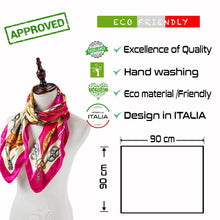 Load image into Gallery viewer, Zoé Cream Fuschia Large Silk Square: Pink / 100% silk / 90 x 90 cm