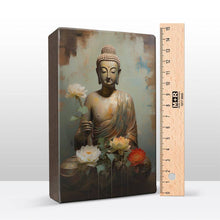 Load image into Gallery viewer, Buddha with flowers - Mini Laqueprint - 9.6 x 14.7 cm - LPS537