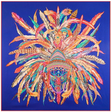 Load image into Gallery viewer, Scarf feather print silk blend
