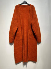 Load image into Gallery viewer, Kid mohair cardigan 3271: Orange