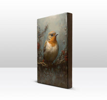 Load image into Gallery viewer, Laqueprint - Robin with roses - Hand lacquered - 19.5 x 30 cm - LP368