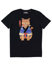 Load image into Gallery viewer, Sushi Meowster T-shirt - Cats graphic tee shirt: Black / S