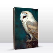 Load image into Gallery viewer, Laqueprint - Silent Majesty: The Gaze of a White Owl - Hand-lacquered - 19.5 x 30 cm - LP364