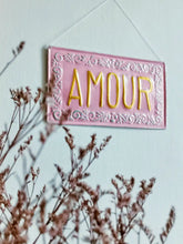 Load image into Gallery viewer, AMOUR metal decorative plate: Blue