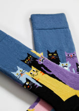 Load image into Gallery viewer, BeCats - 100% Organic Cotton Socks: Blue / Intl / 41/46