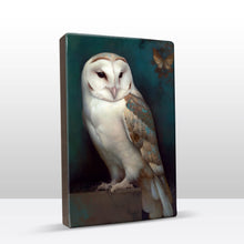 Load image into Gallery viewer, Laqueprint - Silent Encounter: The White Owl and the Moth - Hand lacquered - 19.5 x 30 cm - LP363