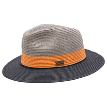 Load image into Gallery viewer, Summer Hat "Tavua" (Fedora): 41 navy/orange / S-M