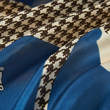 Load image into Gallery viewer, Cavalier Cléo small silk square: Blue / 100% silk / 70 x 70 cm