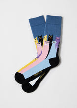 Load image into Gallery viewer, BeCats - 100% Organic Cotton Socks: Blue / Intl / 41/46