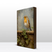 Load image into Gallery viewer, Laqueprint - Robin on wall - Hand lacquered - 19.5 x 30 cm - LP375