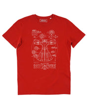 Load image into Gallery viewer, Grendizer Blueprint Tee - Goldorak Graphic Tee: Red / Organic, Plastic-free, Vegan / S