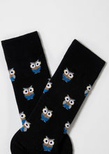 Load image into Gallery viewer, BeOwl Black - 100% Organic Cotton Socks: Black / Intl / 41/46
