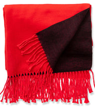 Load image into Gallery viewer, Recto-Verso red cashmere scarf: Red / 100% cashmere / 180x35cm