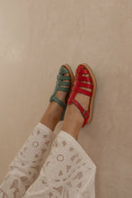 Load image into Gallery viewer, CHILAQUILES ROJOS - Women's red leather fisherman sandals: 38