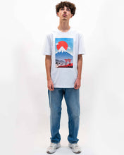 Load image into Gallery viewer, Mount Fuji Ikigai T-shirt - Japanese artistic t-shirt: Black / Organic, Plastic-free, Vegan / XXXL