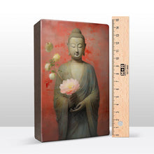 Load image into Gallery viewer, Buddha with flowers - Mini Laqueprint - 9.6 x 14.7 cm - LPS524