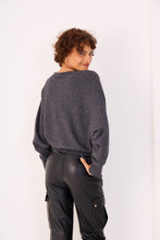 Load image into Gallery viewer, Cashmere boat-neck jumper - Orice: Navy / L/XL