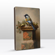 Load image into Gallery viewer, Laqueprint bird on rose column-hand-lacquered - 19.5 x 30 cm - LP392
