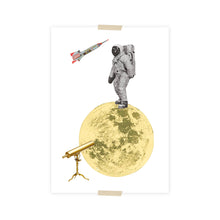 Load image into Gallery viewer, Postcard collage stargazer and space travel Omniversum