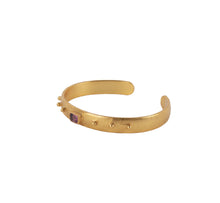 Load image into Gallery viewer, Escalava AMBER Bangle with Pink Tourmaline: CHALCEDONY