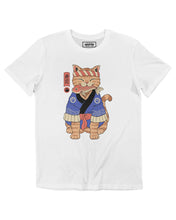 Load image into Gallery viewer, Sushi Meowster T-shirt - Cats graphic tee shirt: Black / XS