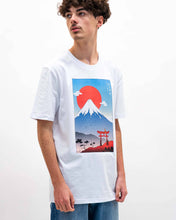 Load image into Gallery viewer, Mount Fuji Ikigai T-shirt - Japanese artistic t-shirt: Black / Organic, Plastic-free, Vegan / XL