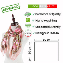Load image into Gallery viewer, Zoé Pink Cream Large Silk Square: Pink / 100% silk / 90 x 90 cm