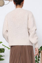 Load image into Gallery viewer, Mohair wool knit cardigan - Orice : Black / One size