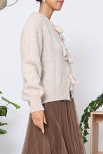 Load image into Gallery viewer, Mohair wool knit cardigan - Orice : Black / One size