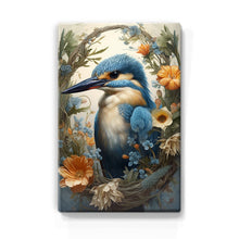 Load image into Gallery viewer, Kingfisher with flowers 1 - Laqueprint - 19.5 x 30 cm - LP342