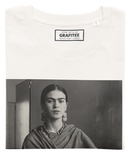 Load image into Gallery viewer, Frida T-shirt - Mexican Artist Photo T-Shirt: Off-white / M