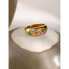Load image into Gallery viewer, Valeria RING: Multi / Gold / Size 17