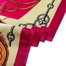 Load image into Gallery viewer, Zoé Cream Fuschia Large Silk Square: Pink / 100% silk / 90 x 90 cm