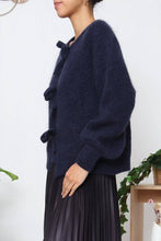 Load image into Gallery viewer, Mohair wool knit cardigan - Orice : Black / One size