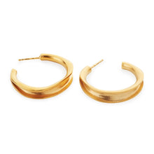 Load image into Gallery viewer, Gold Plated Ring Earrings - ArtLofter