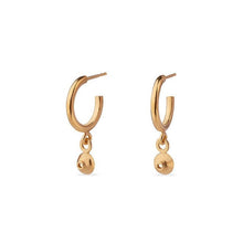 Load image into Gallery viewer, Gold Plated Circle Drop Earrings