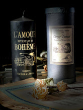 Load image into Gallery viewer, Tattooed pillar candle "Phantom of the opera"