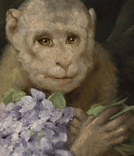 Load image into Gallery viewer, Laqueprint, Monkey with a Bouquet of Violets - Gabriel von Ma...: 19.5 x 30 cm / 100% PEFC certified wood.
The inks and varnishes used are Greenguard Certified