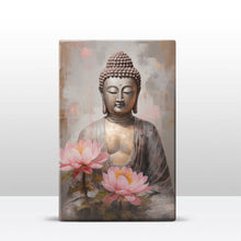 Load image into Gallery viewer, Buddha with flowers - Mini Laqueprint - 9.6 x 14.7 cm - LPS516