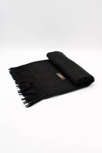 Load image into Gallery viewer, Plain Cashmere Sensation Scarf - Black
