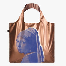 Load image into Gallery viewer, JOHANNES VERMEER Girl with a Pearl Earring Rose Gold Metallic Bag
